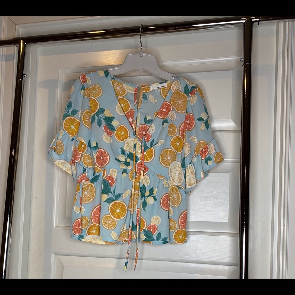 Fruit printed blouse